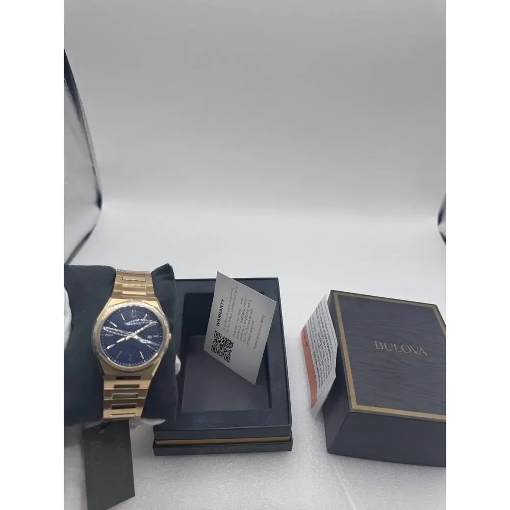 Bulova Classic Gold Stainless Steel Quartz Men's Watch 39mm 97B233 MSRP $425