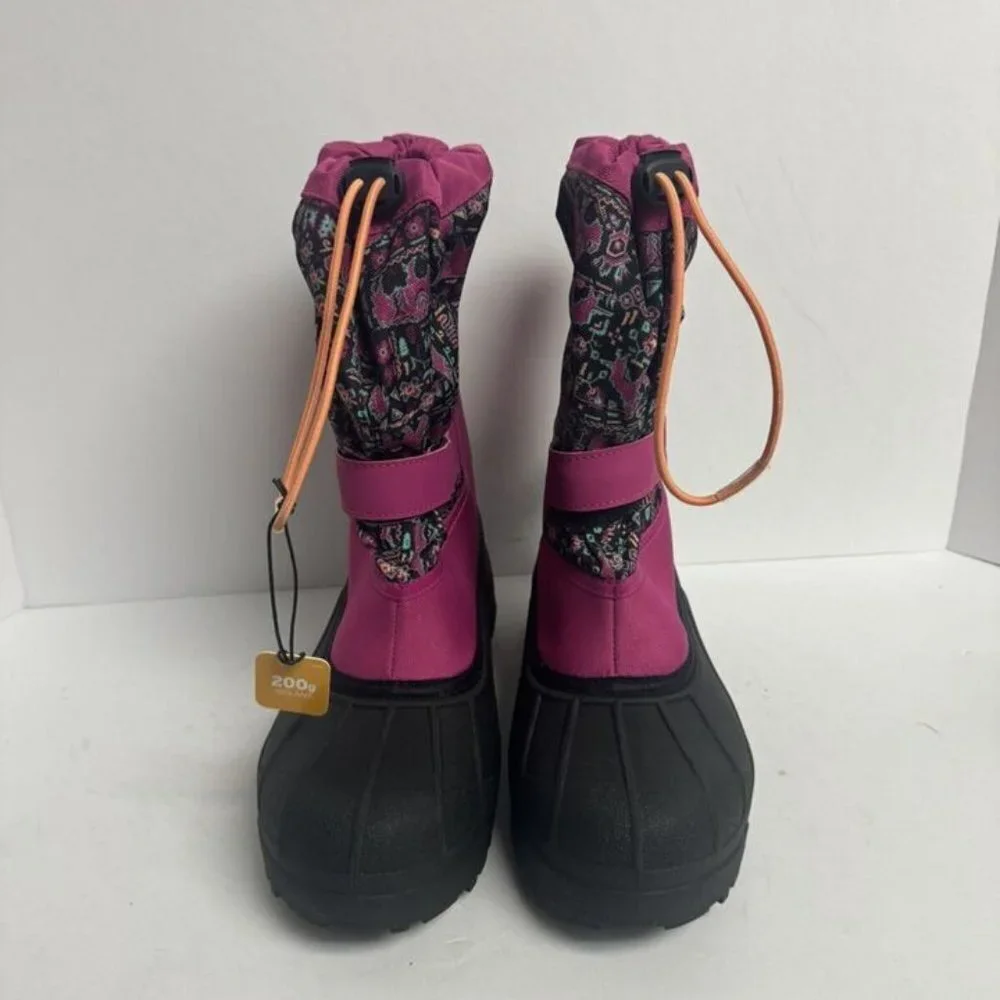 Columbia Youth Powderbug Forty Print Snow Boot Size 6 M Big Kid