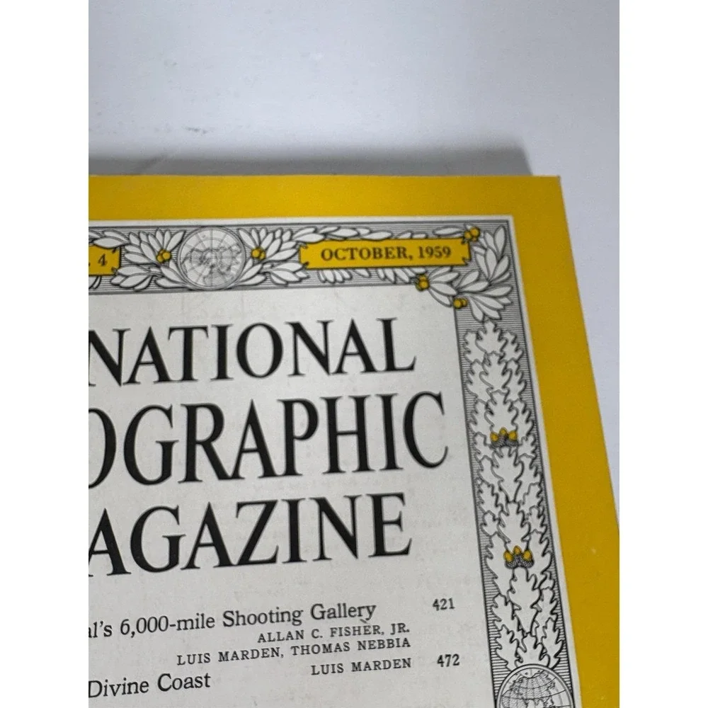 National Geographic October 1959 Vintage Magazine Hawaii Coral Reefs Coke Ad
