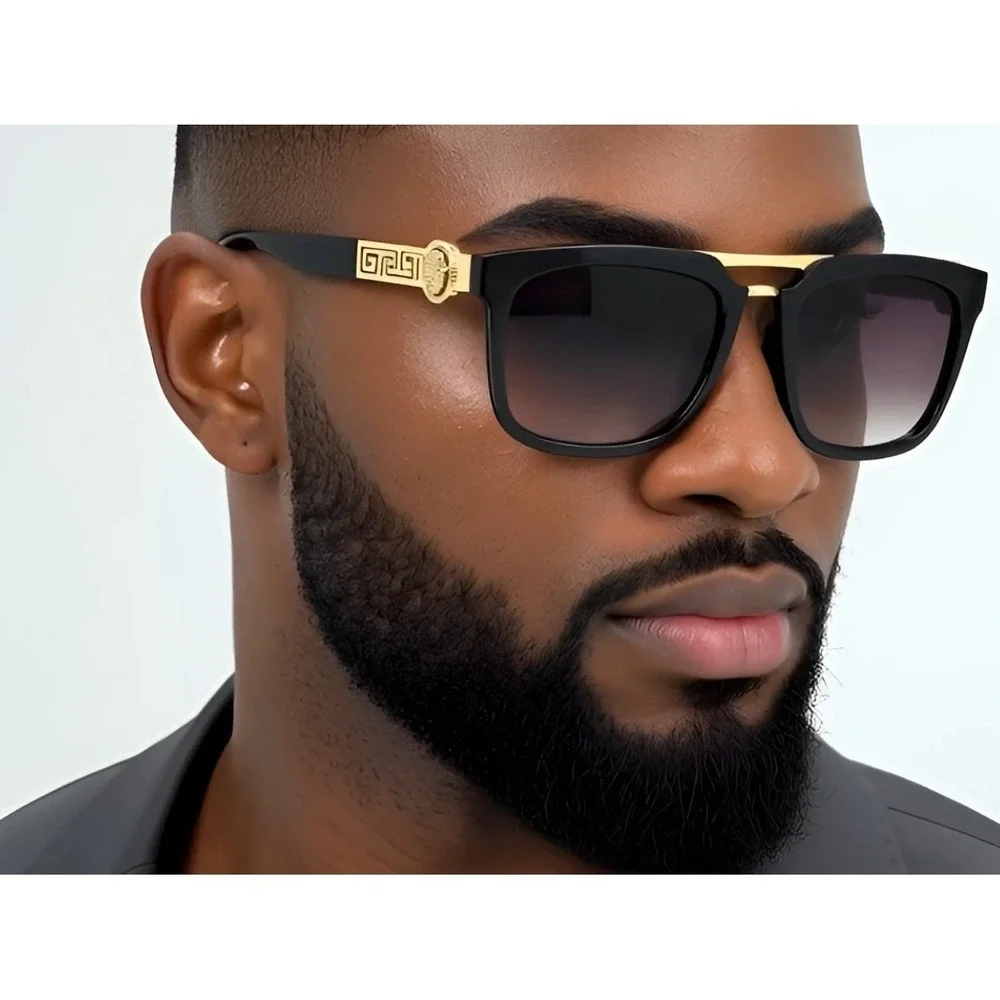 Modern Sunglasses Rectangular Bold Shape Eyewear Eye Glasses Men Male Lentes New