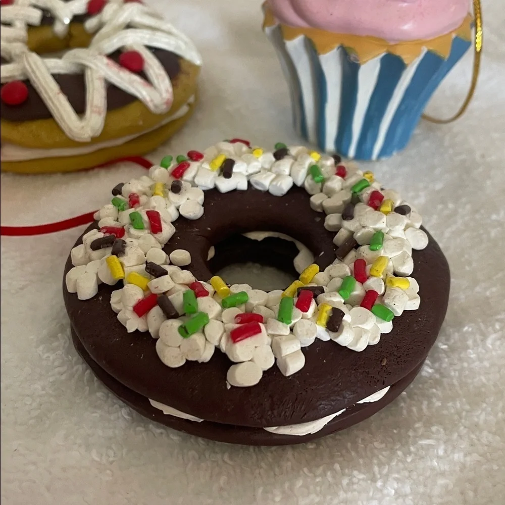 Colorful Donut and Cupcake Ornaments
