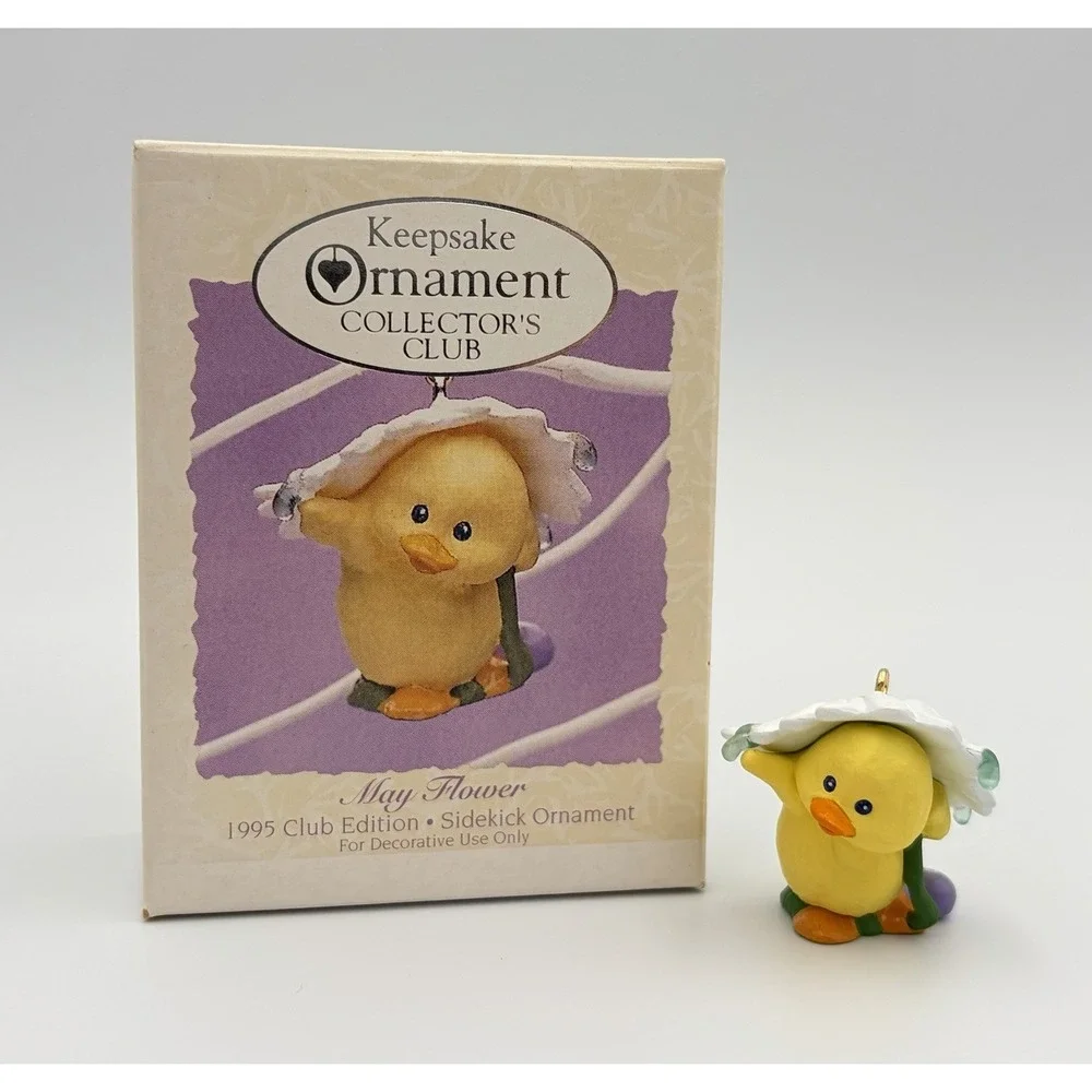 Hallmark Keepsake Ornament May Flower 1995 Club Edition Duck Sidekick Vintage