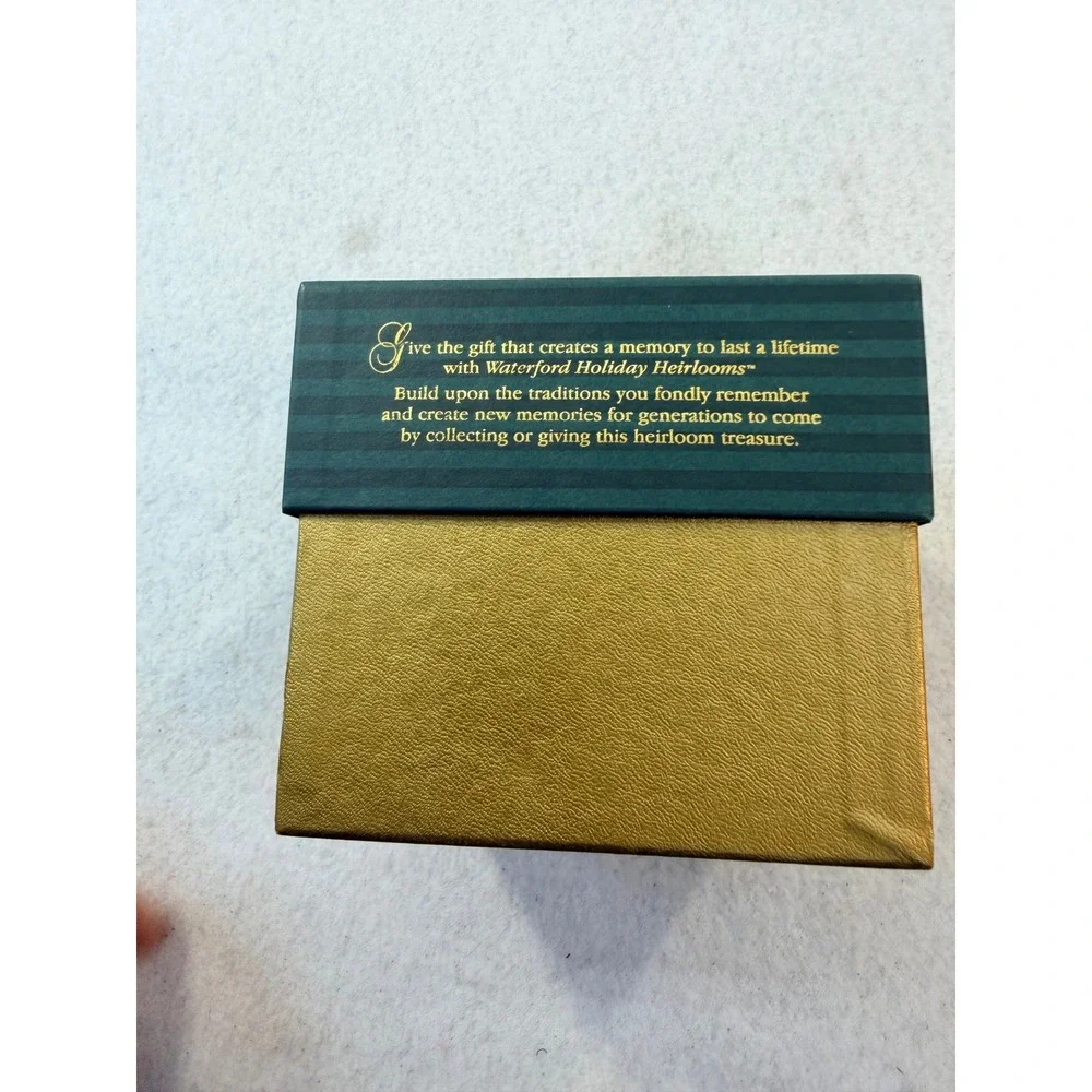 Waterford Holiday Heirlooms PGA Tour Ball Glass Ornament Red Gold Limited Series