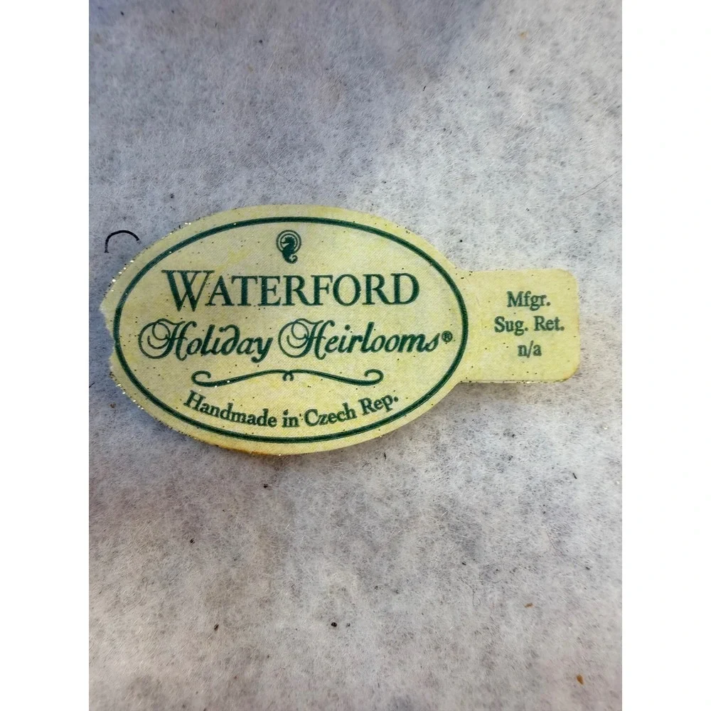Waterford Holiday Heirlooms PGA Tour Ball Glass Ornament Red Gold Limited Series