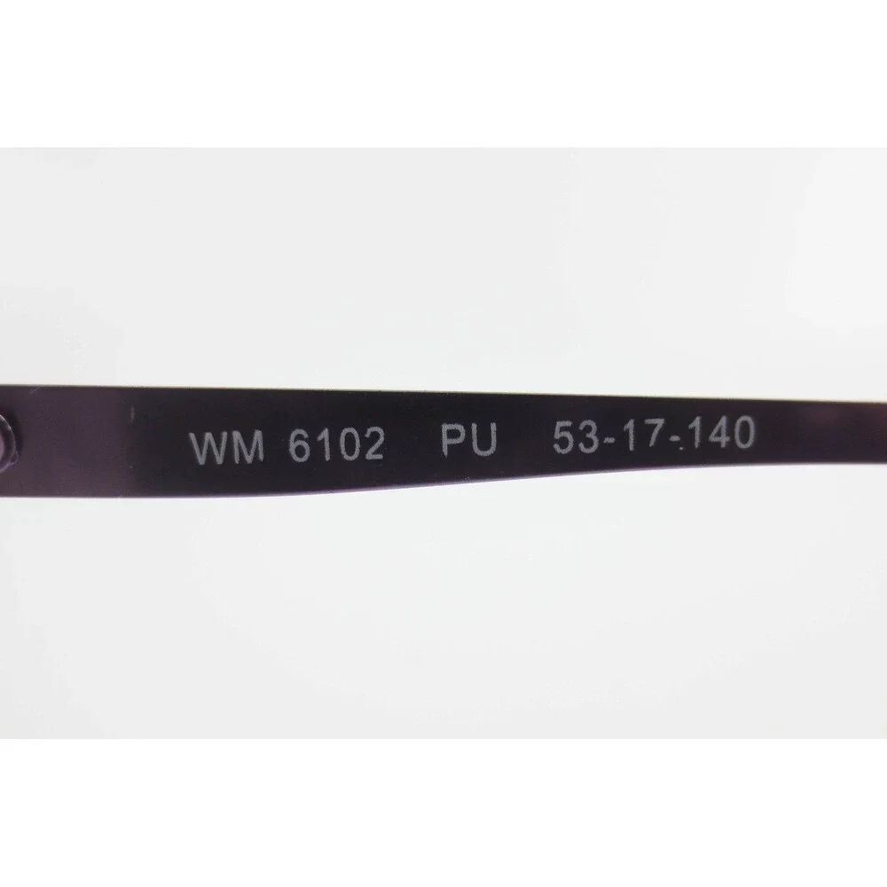 WM 6102 PU Purple Metal Oval Eyeglass Frames 53-17-140 Full Rim Glasses
