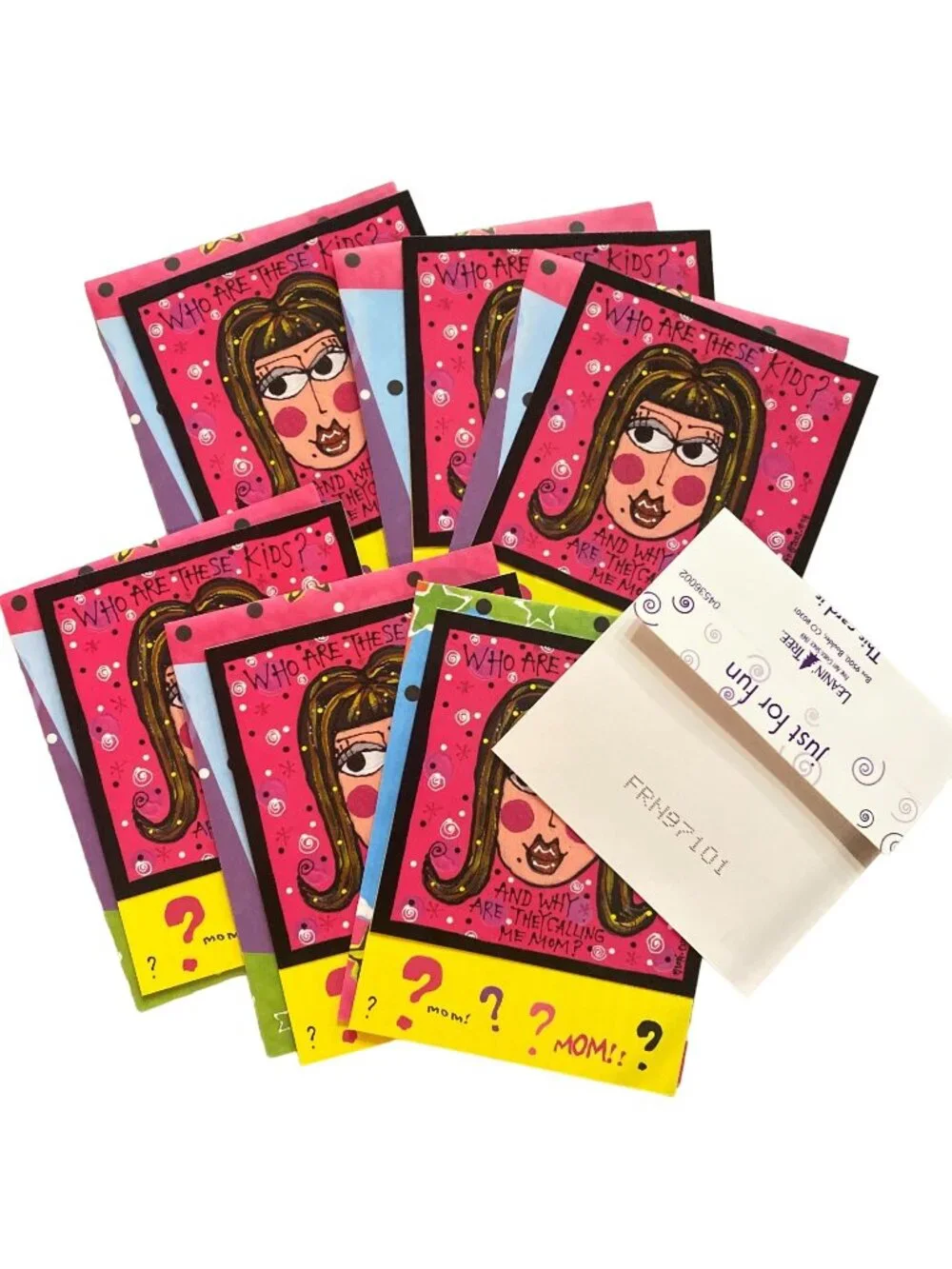 Funny 6/pk Brunette Woman VTG Note Cards Leanin' Tree Lori Wiseman‎ NIP