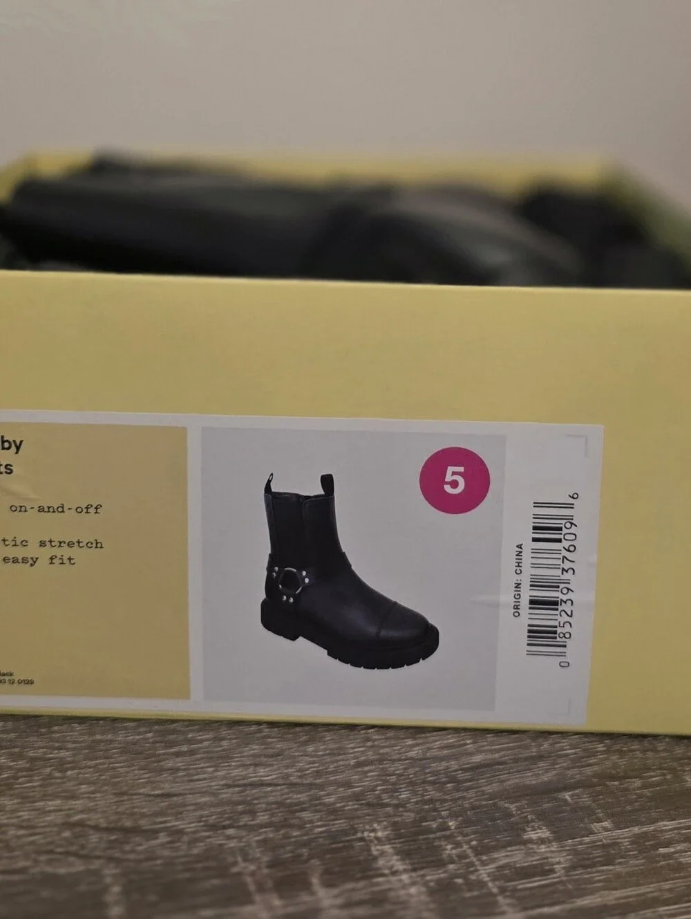 Big Girls' Art Class Crosby Harness Moto Boots Black Size 5