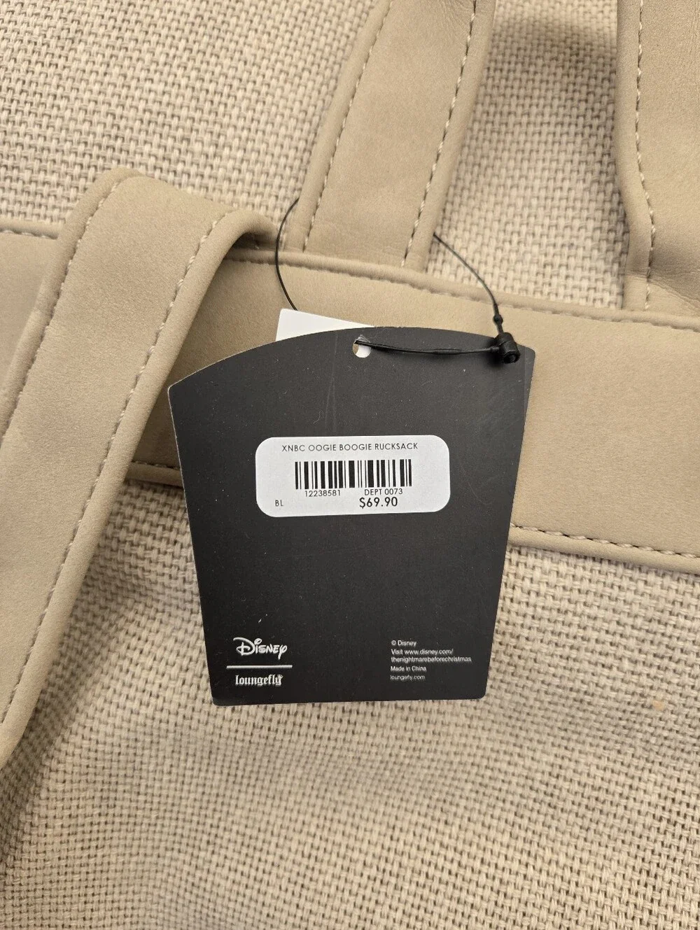 The Nightmare Backpack – Beige Character Canvas Bag. Never Used, NWT