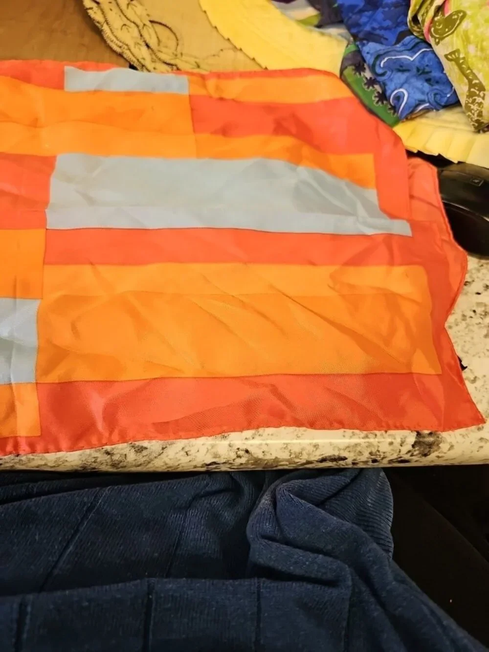 Scarf Orange /red/blue 40