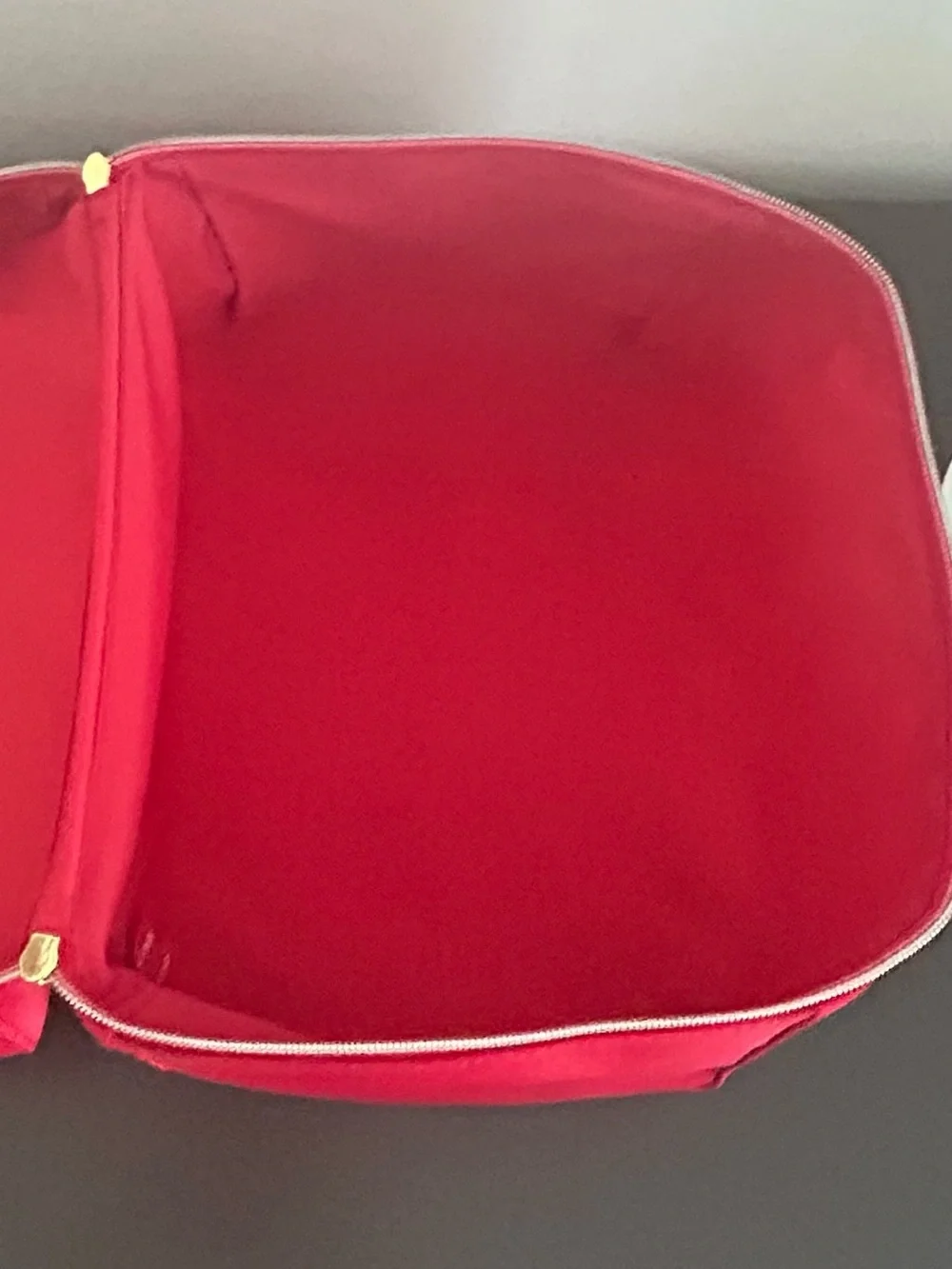 Estée Lauder Red Cosmetic Train Case Makeup Travel Organizer Vanity Ba