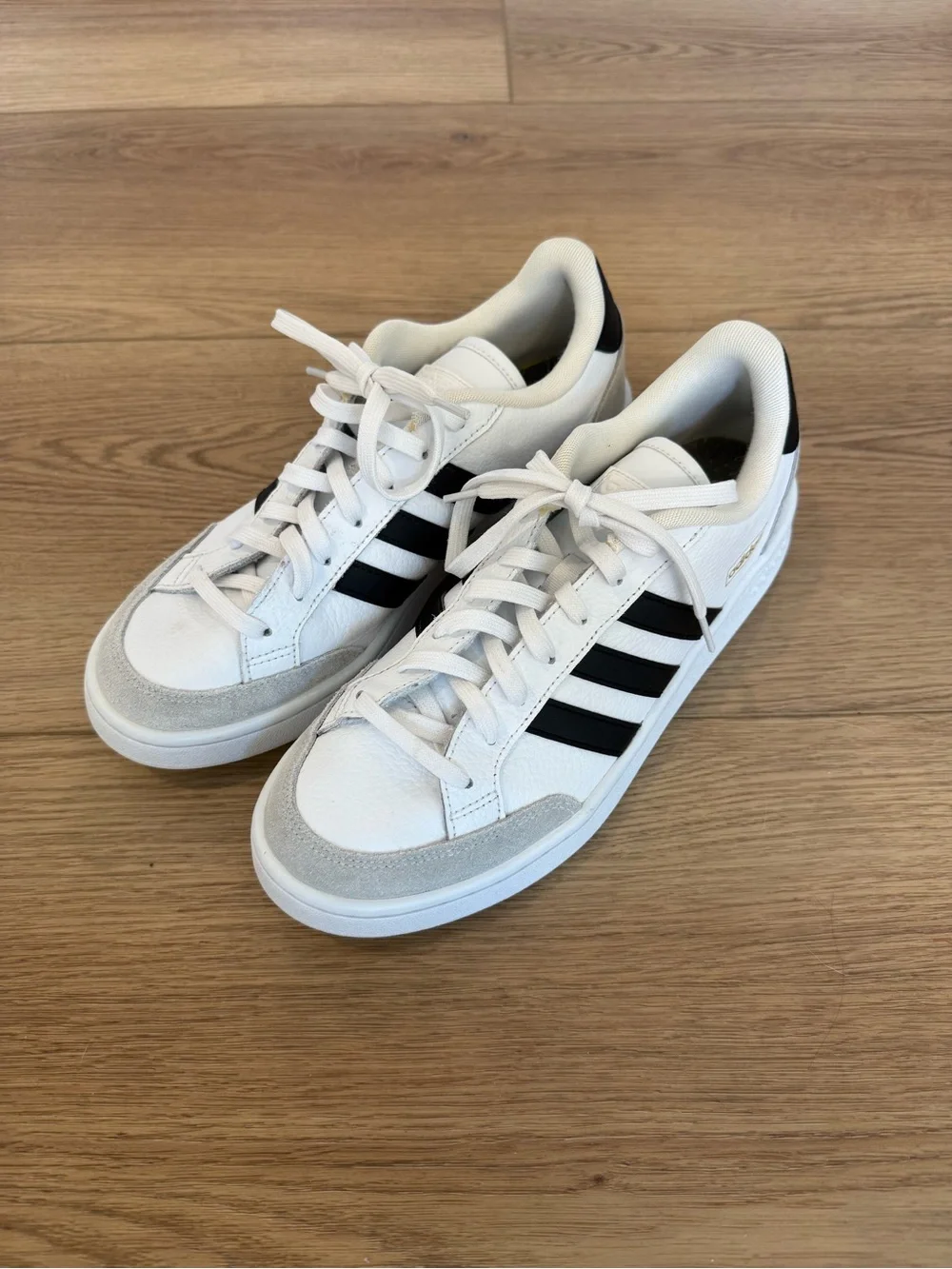 adidas White and Black Classic Low-Top Sneakers