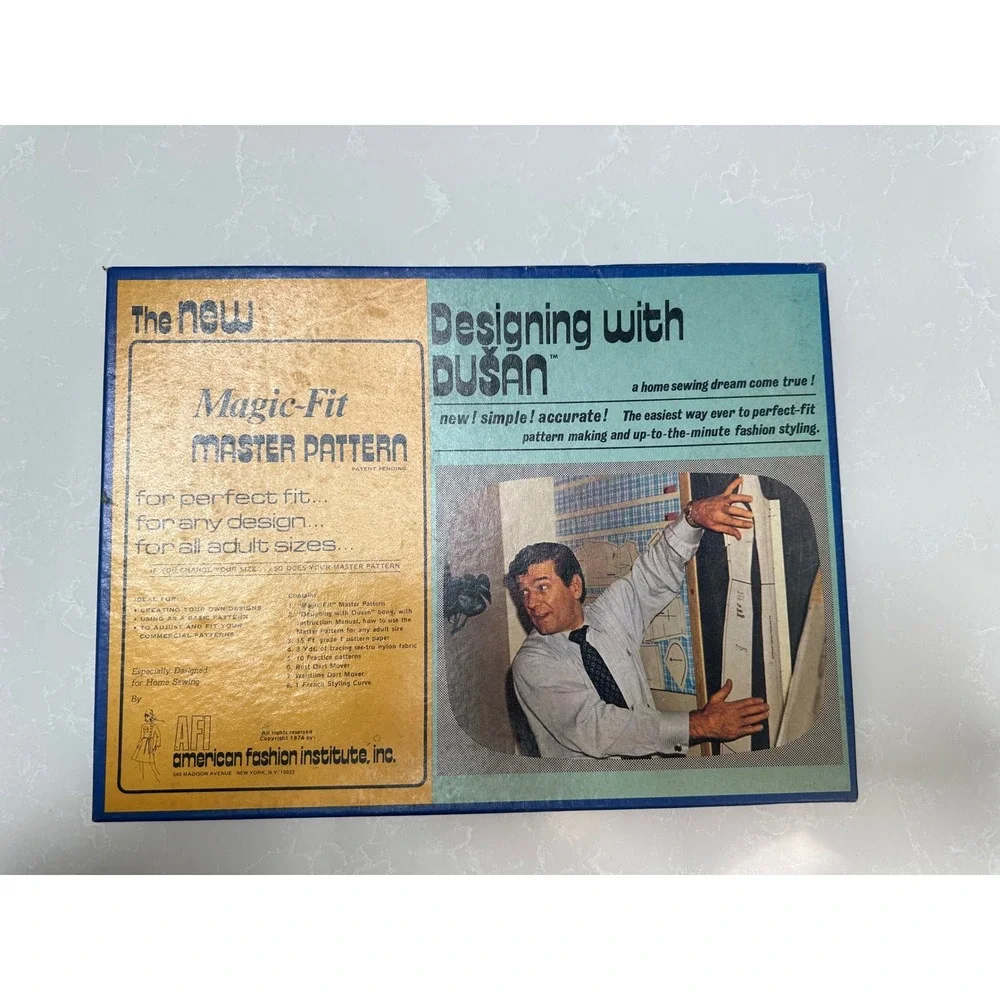 Vintage 1974 Designing with Dusan‎ Magic-Fit Master Pattern Sewing Kit AFI