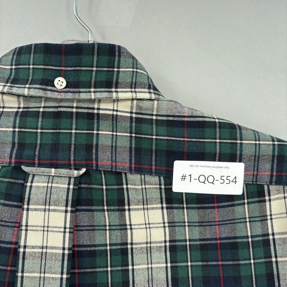 Polo Ralph Lauren Shirt Mens M Green Plaid Classic Fit Button Down Long Sleeve