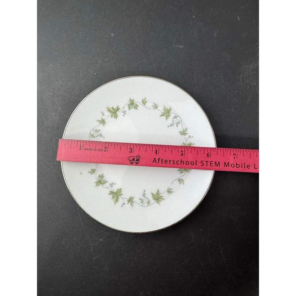 Noritake‎ Lexington Bread / Dessert Plates set of 3 floral platinum trim
