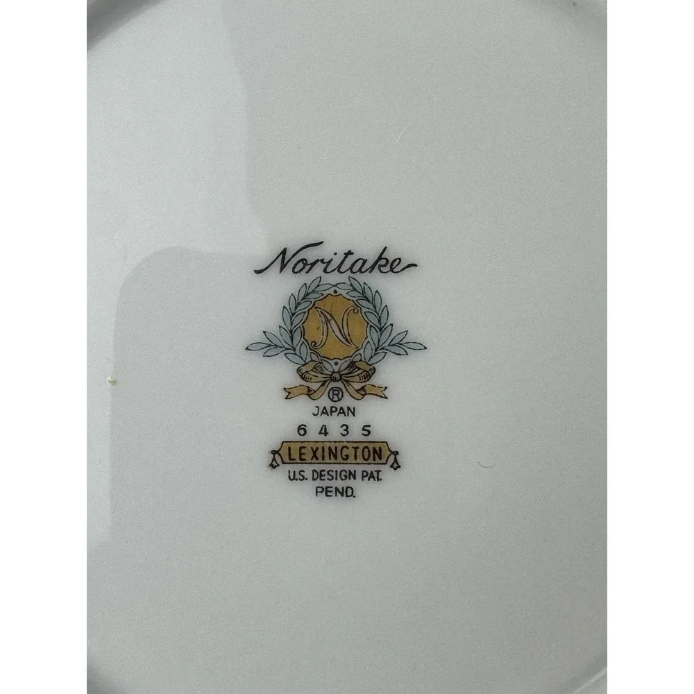 Noritake‎ Lexington Bread / Dessert Plates set of 3 floral platinum trim