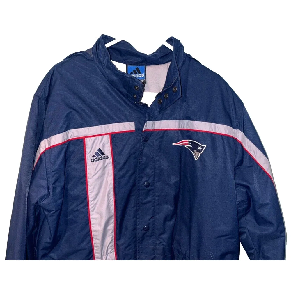 New England Patriots Adidas Hooded Full Zip Jacket Men’s M Vintage NFL