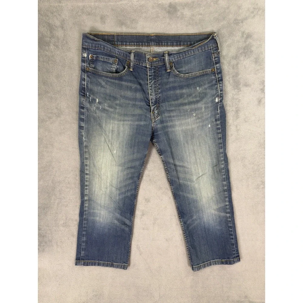 Levis 514 Jeans Mens 36x24*** Blue Straight‎ Slim Medium Wash Denim Mid Rise