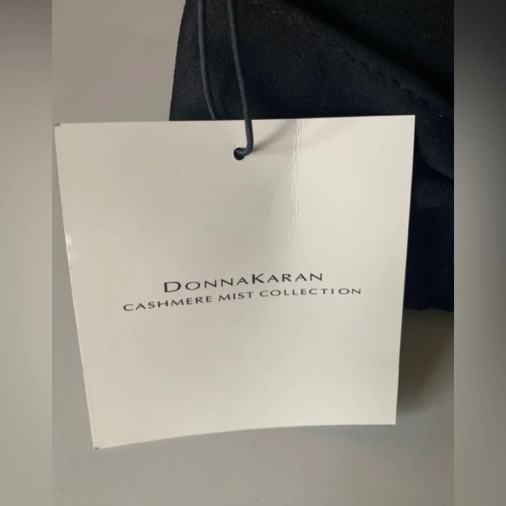NWT Donna Karan Black Suede Cosmetics Bag