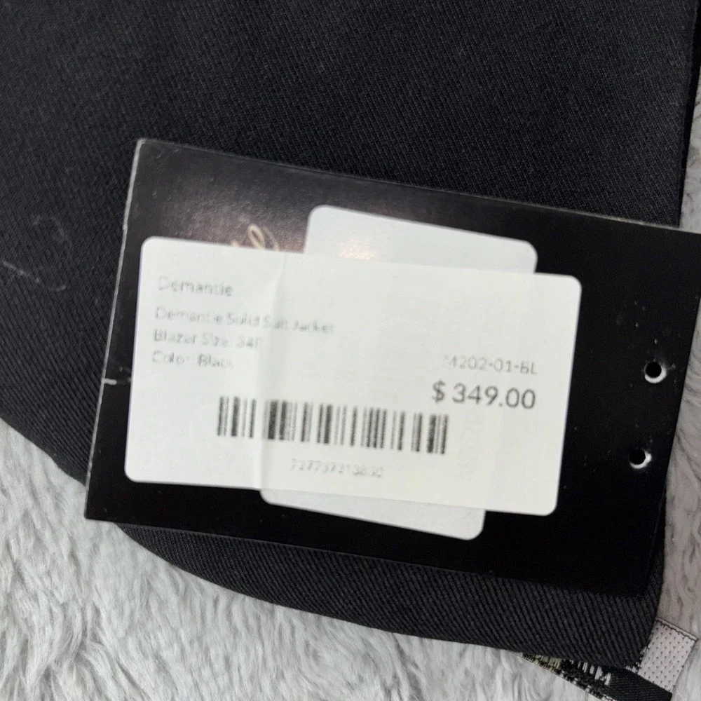 Demantie mens‎ black Modern Tailored Fit Suit jacket size 34R