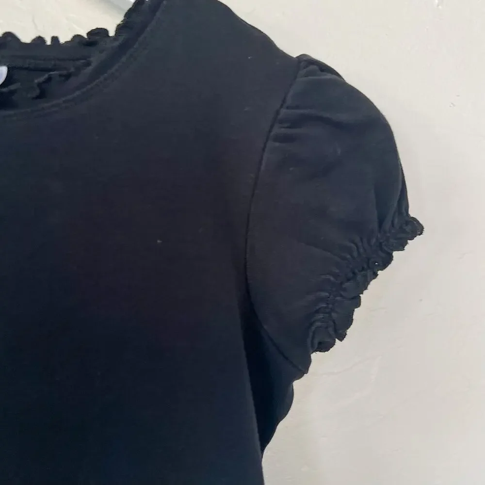 Hanna Andersson Black Ombre Tulle Ruffle Dress Girls 140 US 10 Goth Fairy