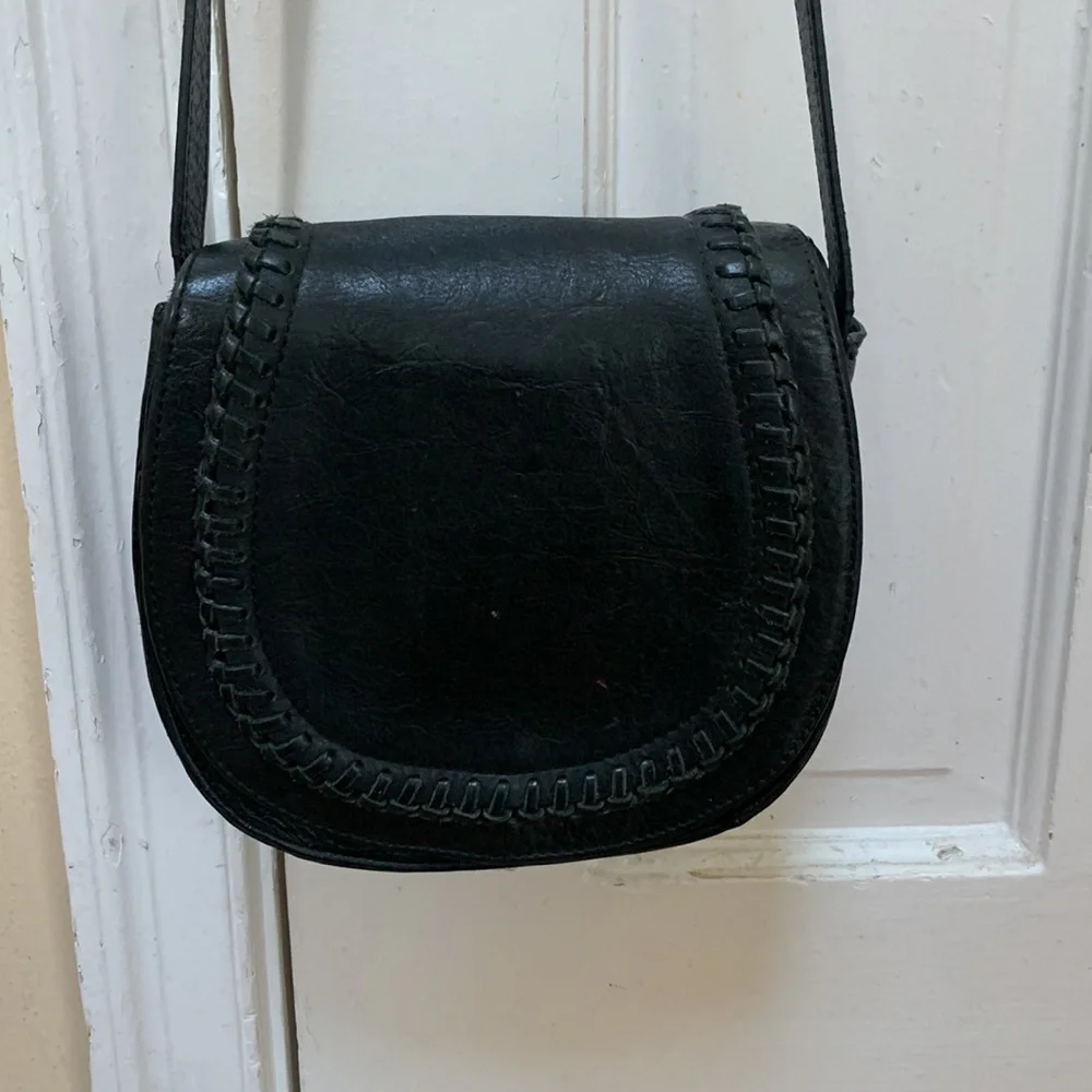 Black Ash mini clover saddlebag crossbody