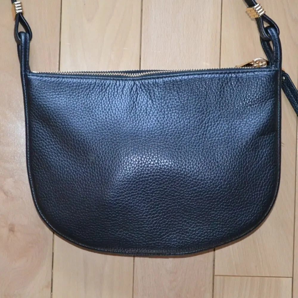 Marc Jacobs Leather Crossbody Shoulder Bag Black