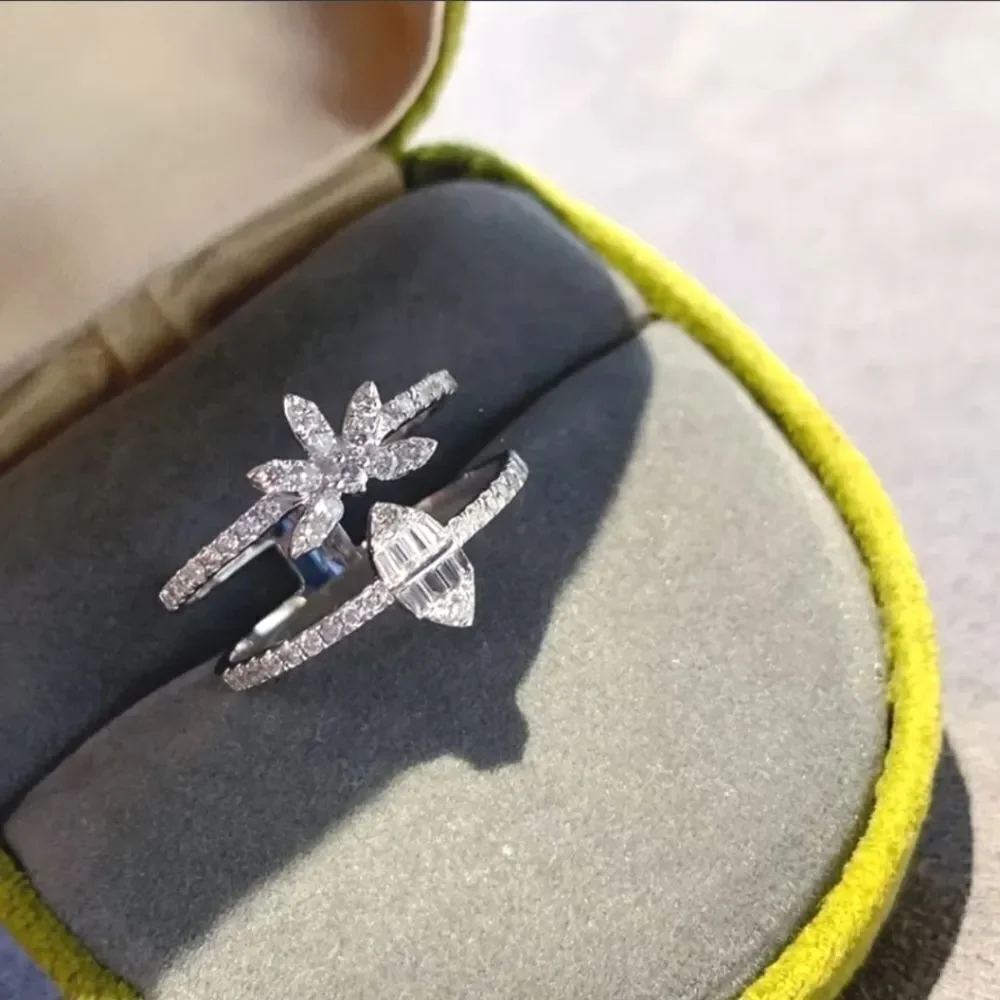 Ladies Sterling Silver diamond ring
