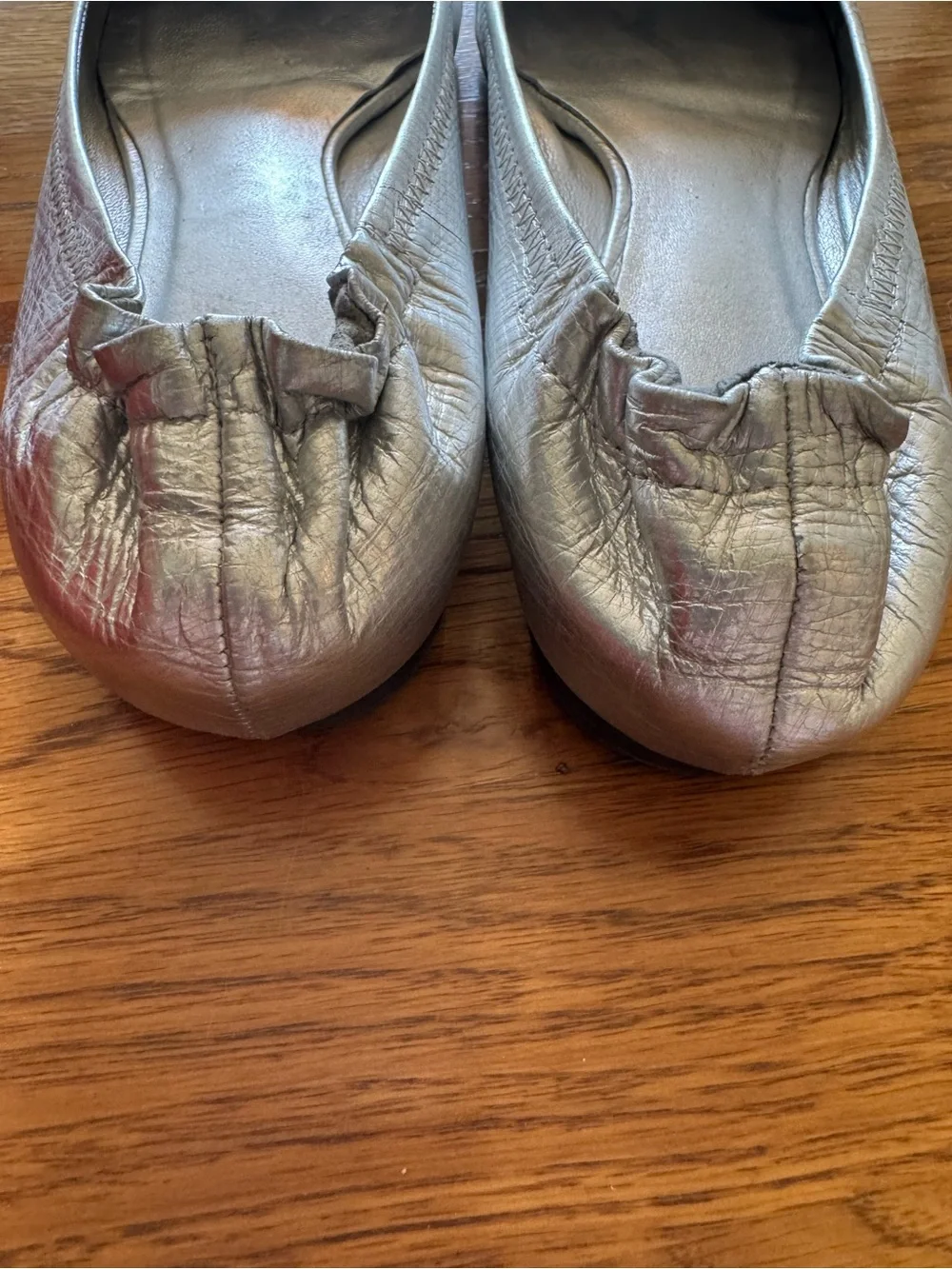 Tory Burch metallic leather