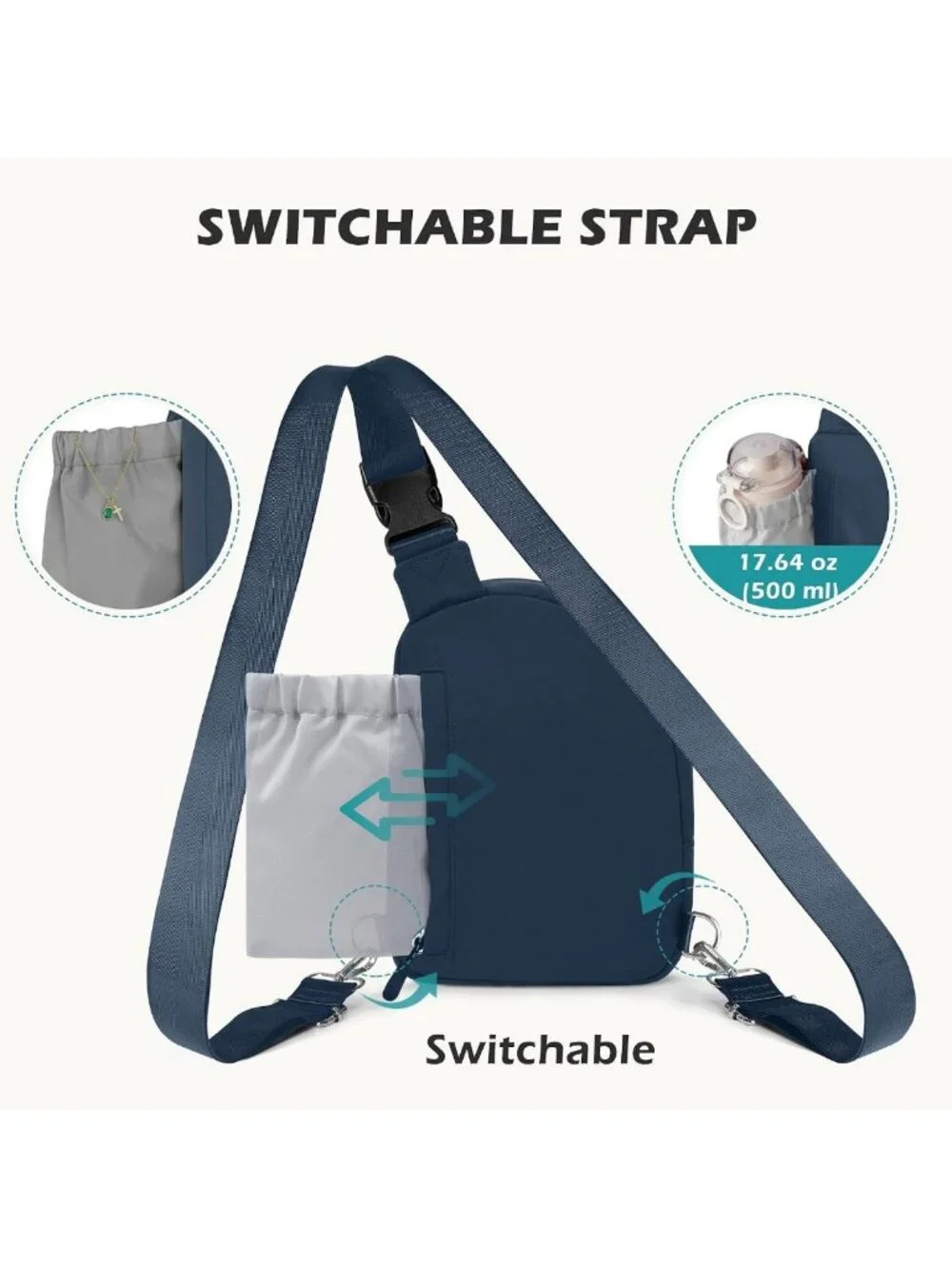 Anti-Theft Sling Crossbody Bag for Travel | RFID Blocking Small Purse Wallet