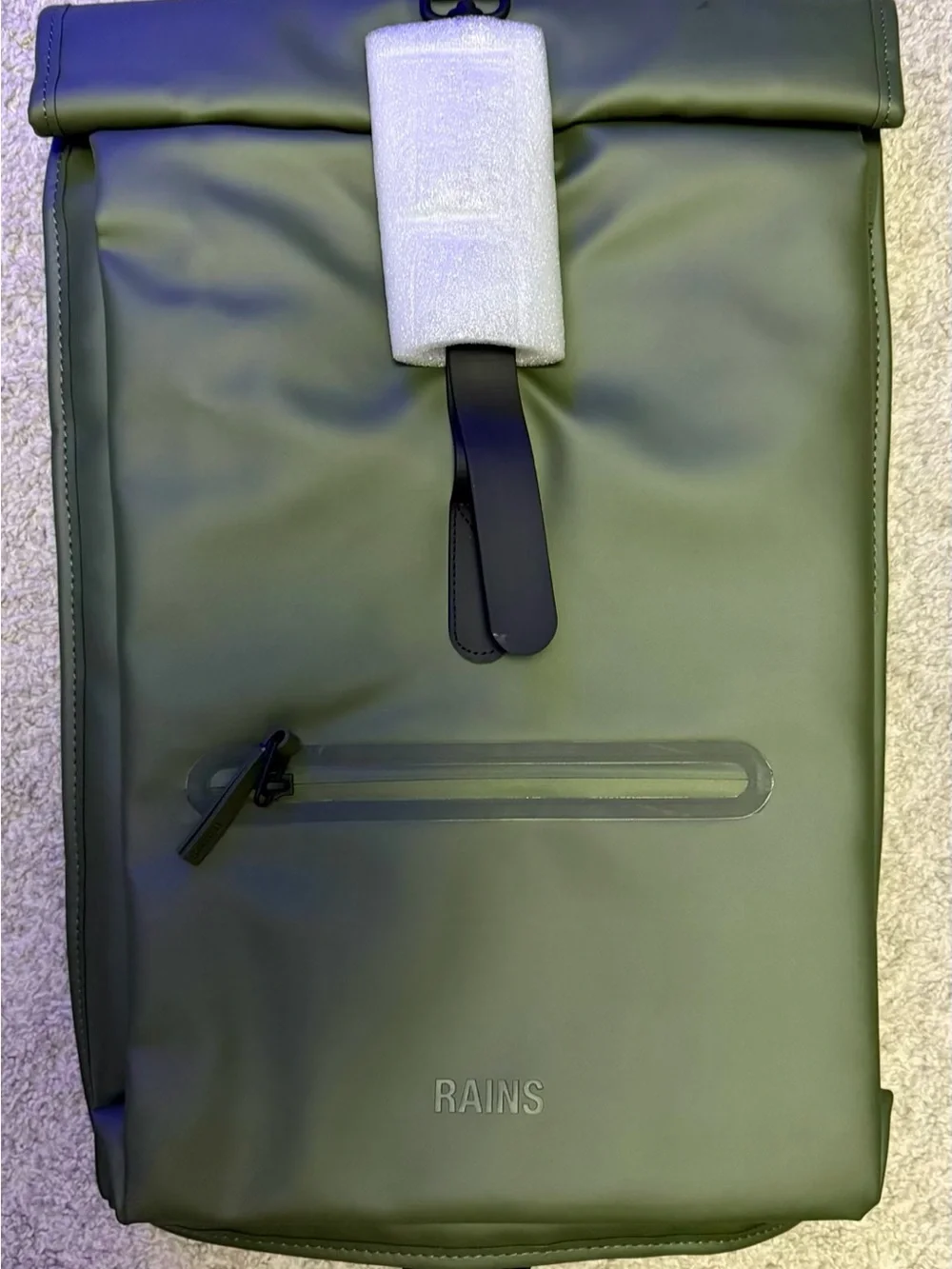 NWT-Rains Waterproof Rolltop Backpack in Olive Green-Unisex