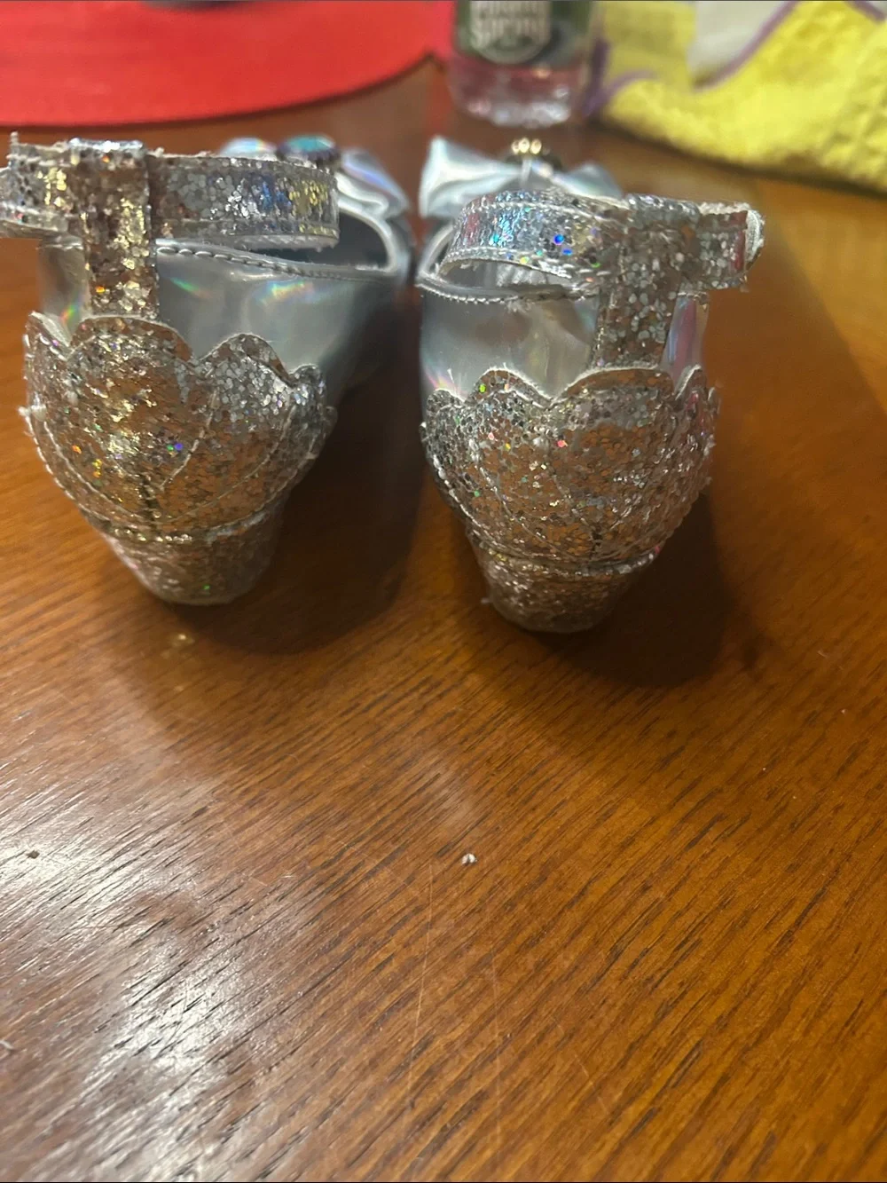 Disney Silver Glitter Ariel Little Mermaid Girls' Dress Shoes