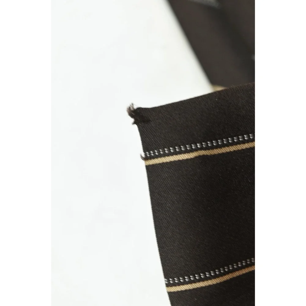 Vintage Yves Saint Lauren Neck Tie Mens Brown Striped Classic YSL