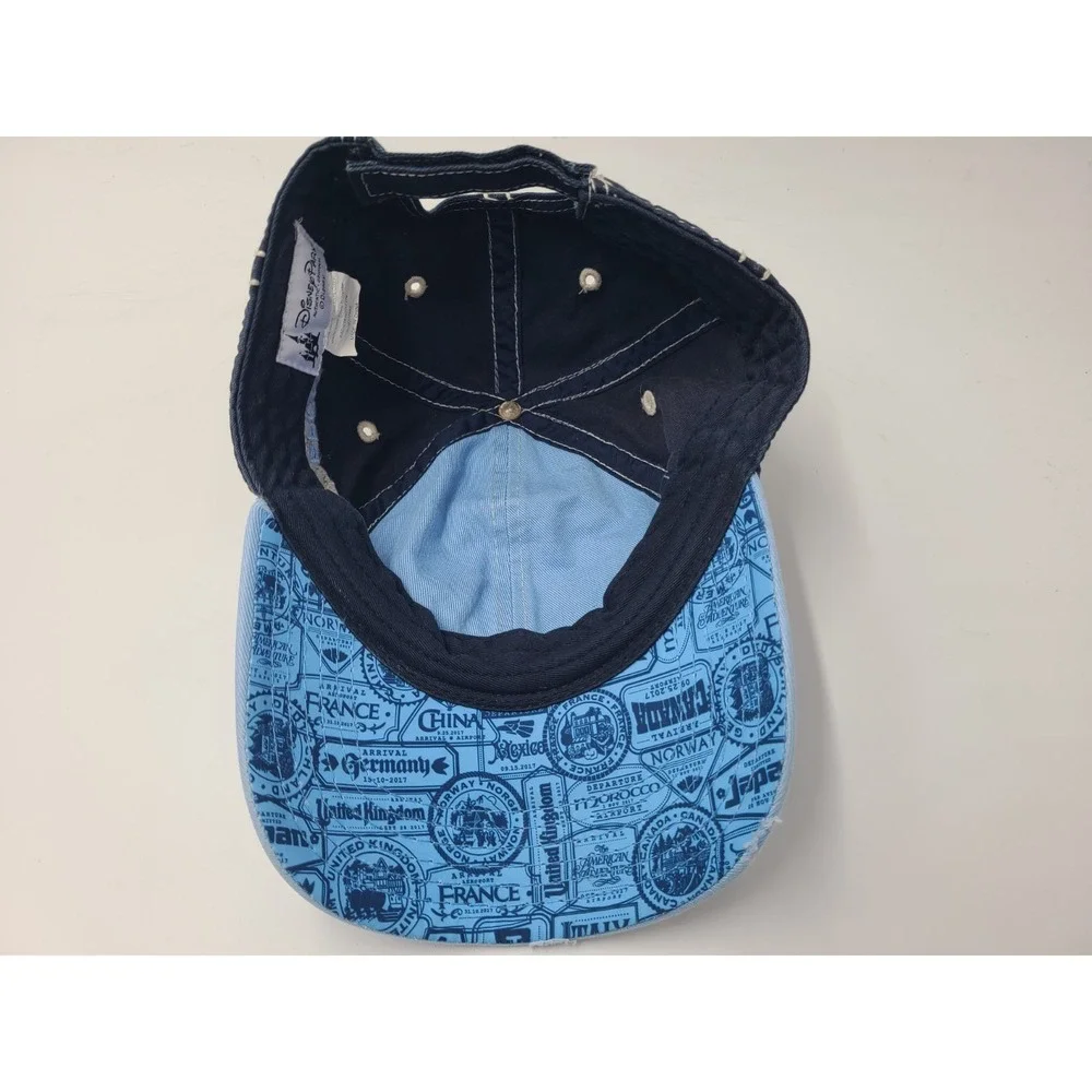 2017 Epcot International Food & Wine Festival Disney Distressed Hat Cap Men Blue