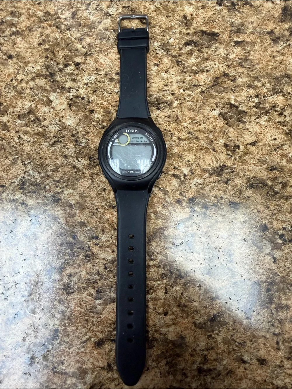 Lorus Z009-X019 Digital Sports Watch 100M Black Alarm Chronograph Retro