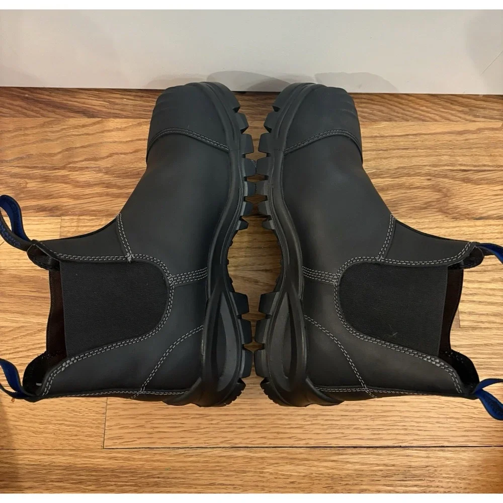 Bludstone Unisex 990 Steel Toe Black Slip On Safety Chelsea Boots Men's 9 US