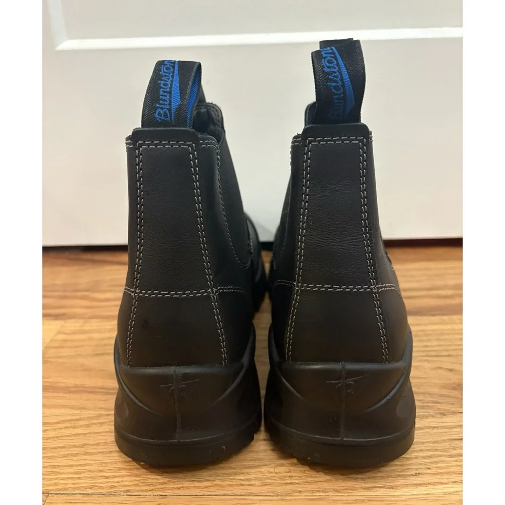 Bludstone Unisex 990 Steel Toe Black Slip On Safety Chelsea Boots Men's 9 US