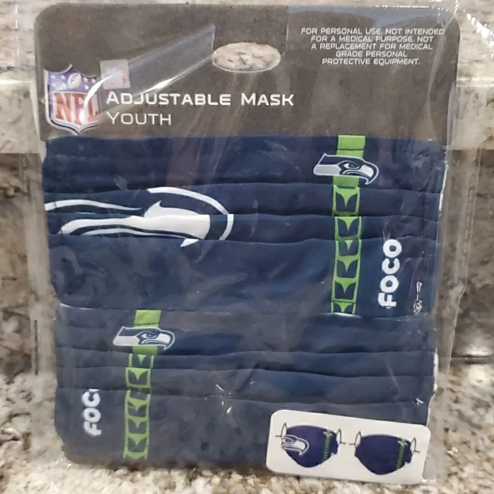 Youth NFL Seattle Seahawks Face Mask one set of 2