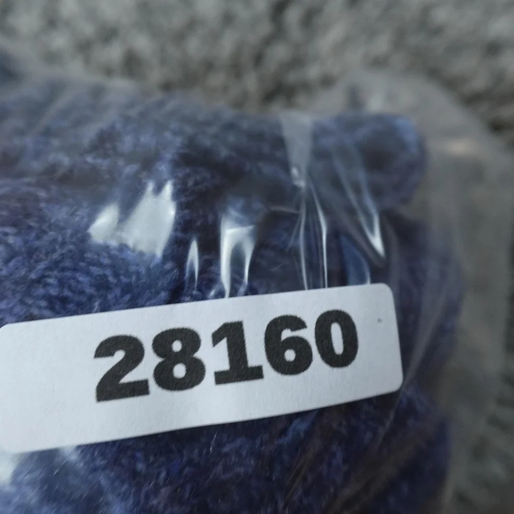 Jos A‎ Bank Sweater Mens L Blue Wool Cable Knit Henley Button Mock Neck Pullover