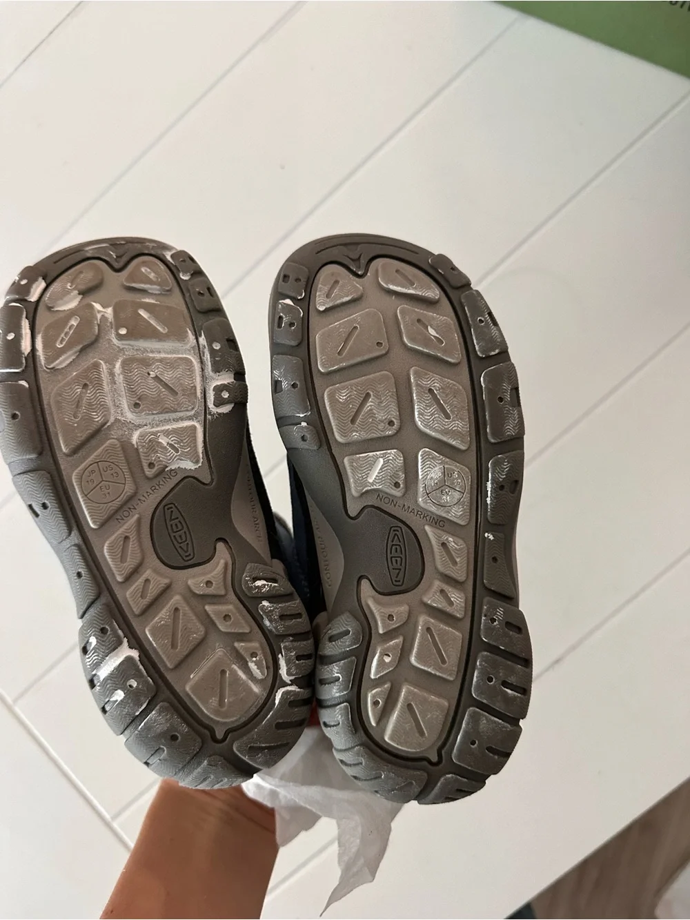 Keen Kids Blue and Gray Hook-and-Loop Trek Boots