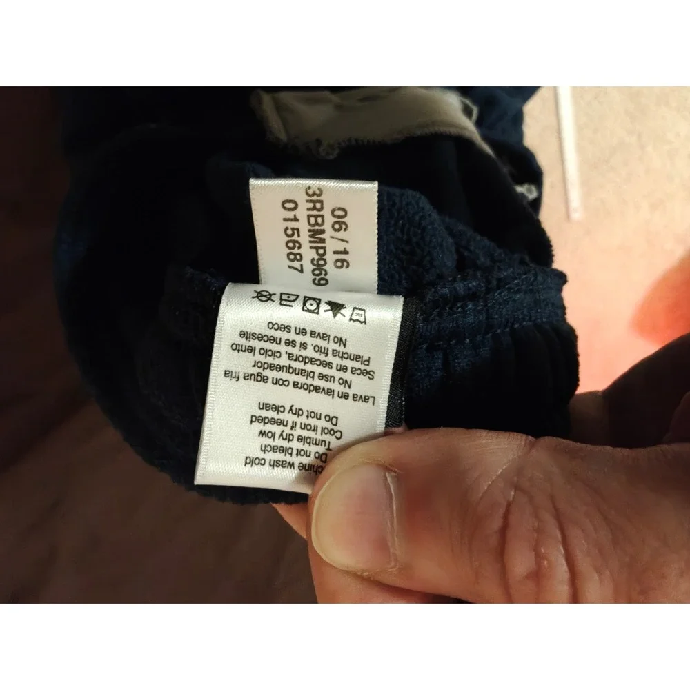 Reebok Mens Large Navy Blue Fleece Athletic Pants Straight Leg 3RBMP969