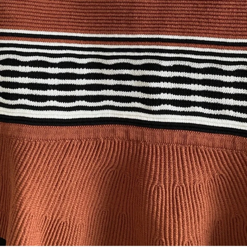Sandro Paris Striped Ribbed Mini Skirt
