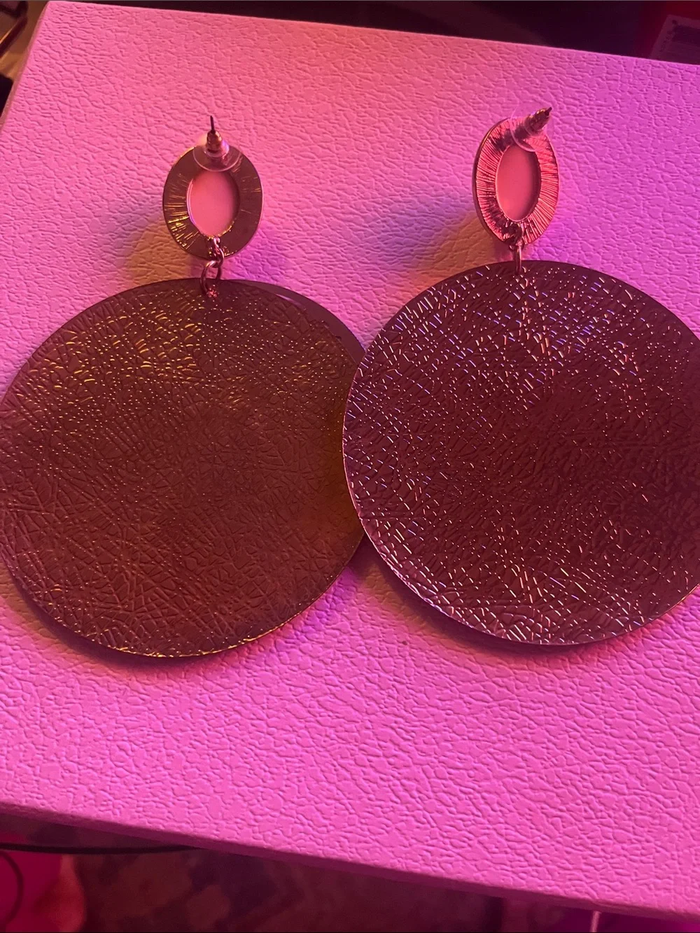 New Dramatic Gold Filigree Drop Earrings with Ivory Cabochon
