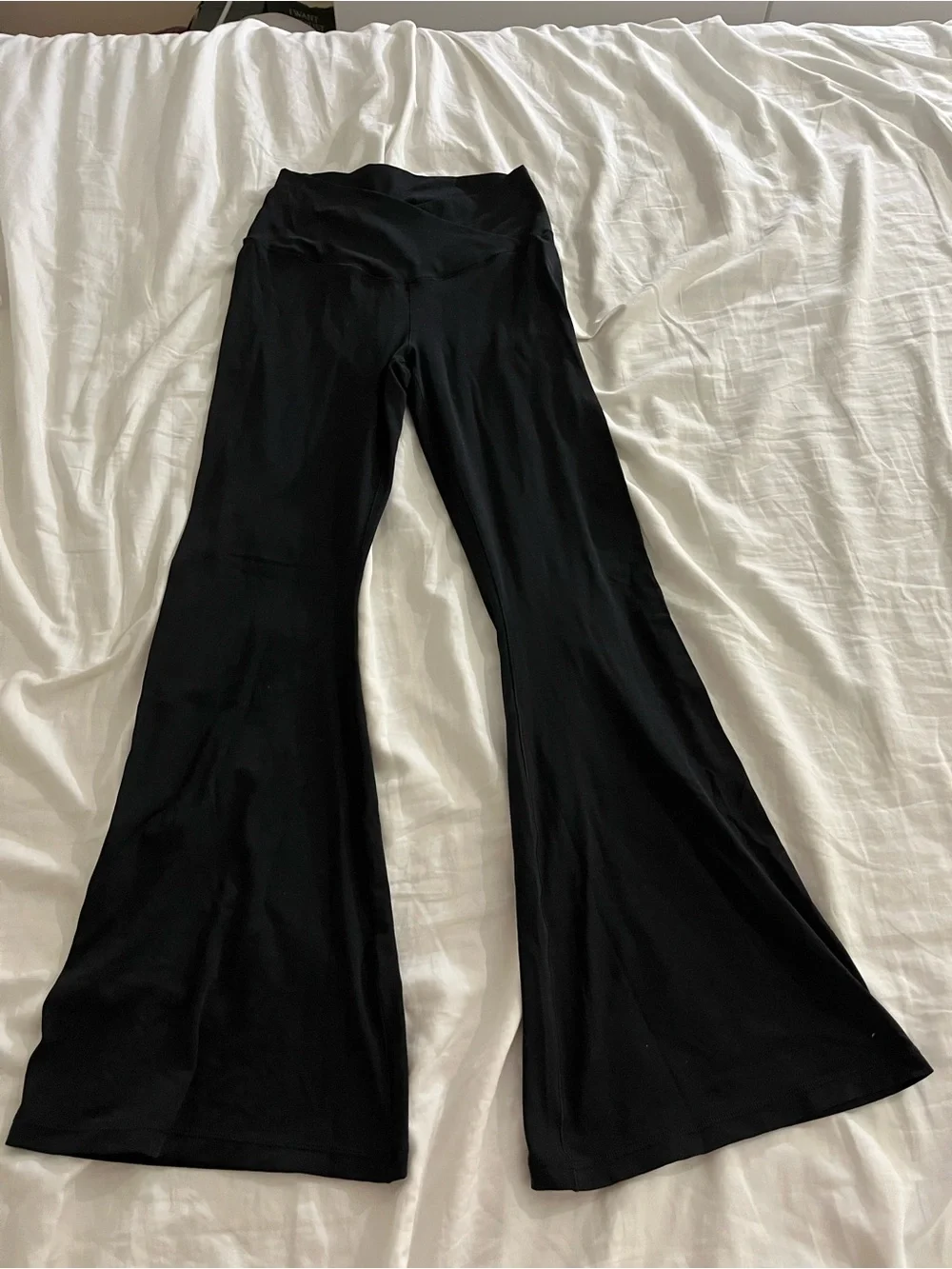 aerie Offline Black Flared Leggings with High Waist