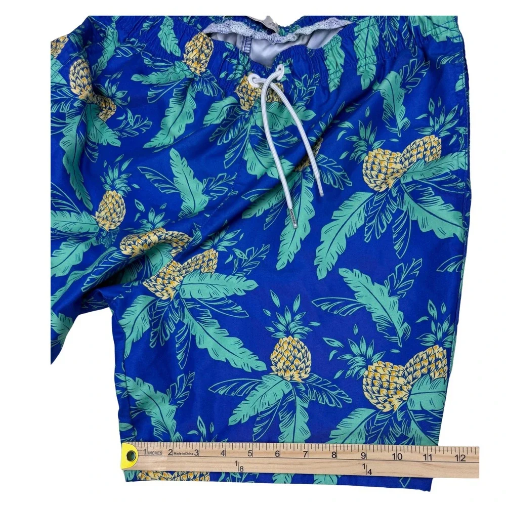 Abercrombie & Fitch Swim Trunks Shorts Mens Pineapple Print Beach‎ Hawaii Large
