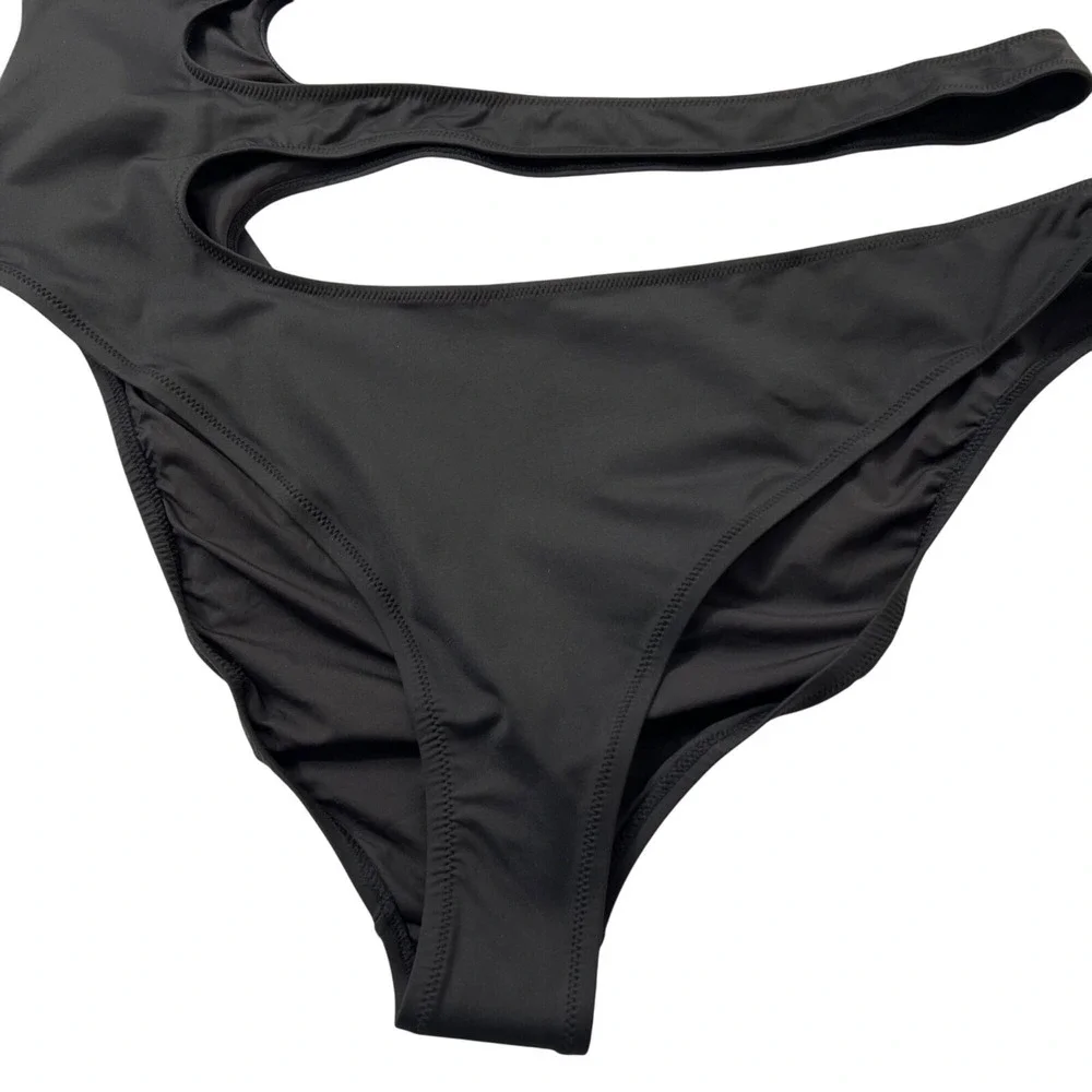 SKIMS Swim One Shoulder Monokini‎ Onyx 4X