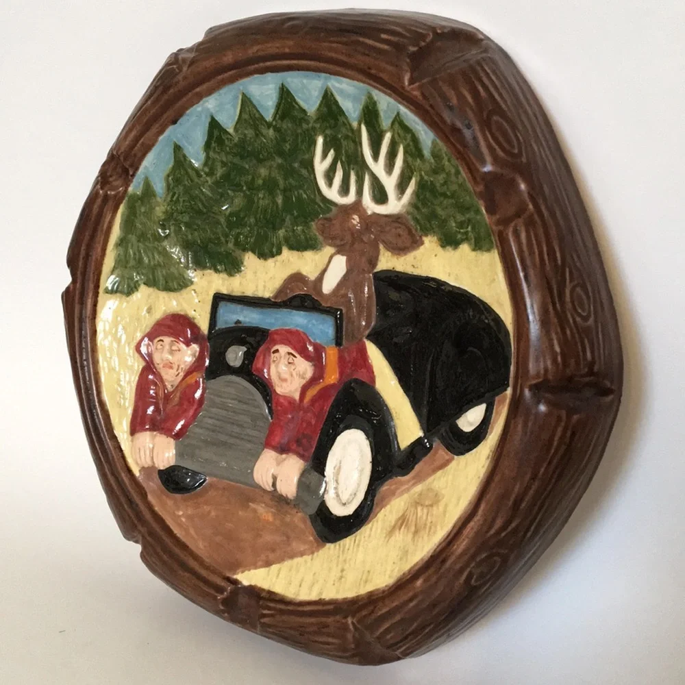 Handcrafted 3D Bas-Relief Deer Bagged