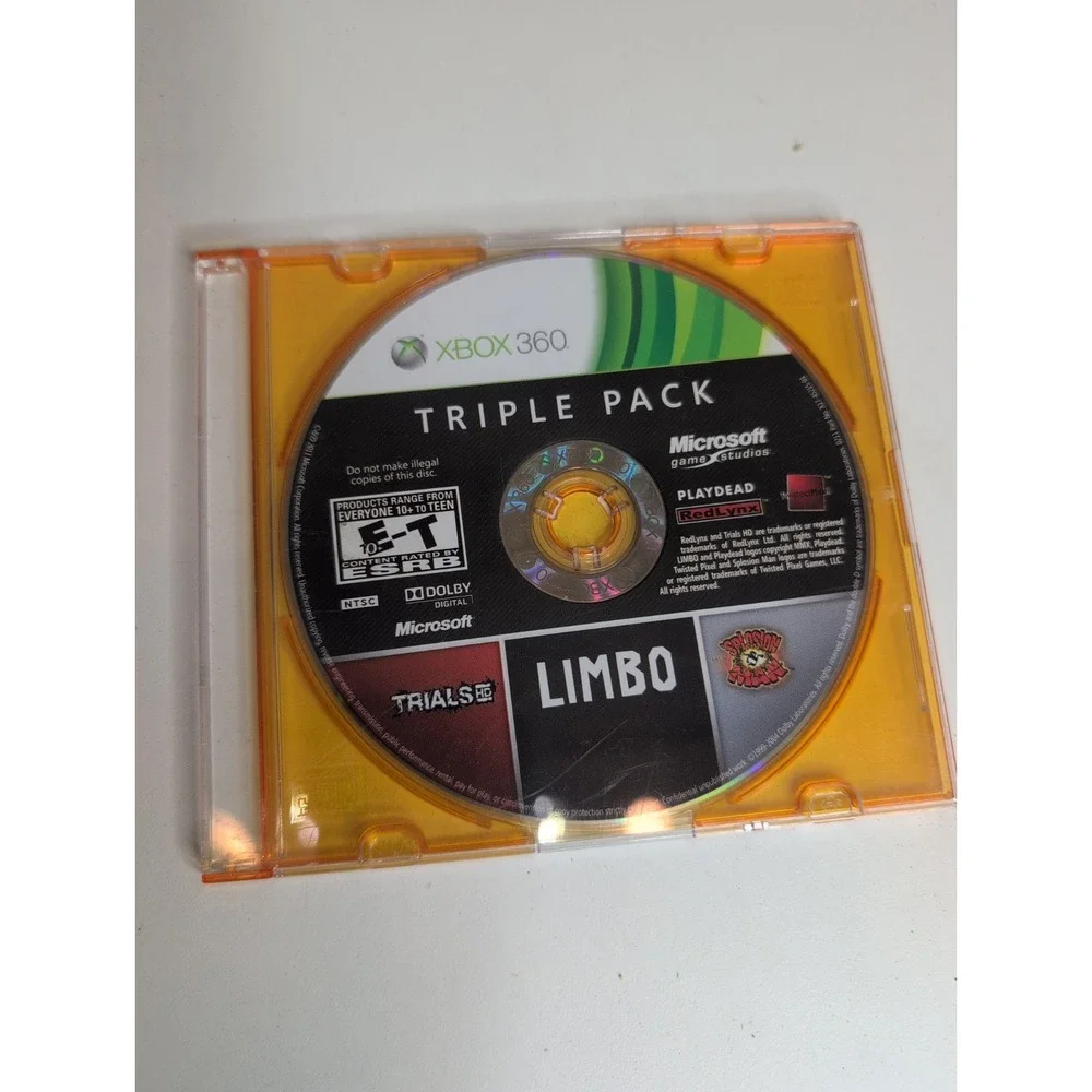 Triple Pack: Limbo, Trials HD and Splosion Man (Microsoft Xbox 360) Disc Only