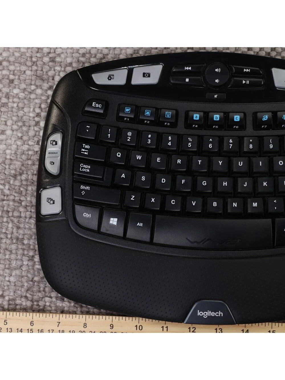 Logitech K350 Wireless Wave Keyboard | Ergonomic Media Keyboard | M/N Y-R0053