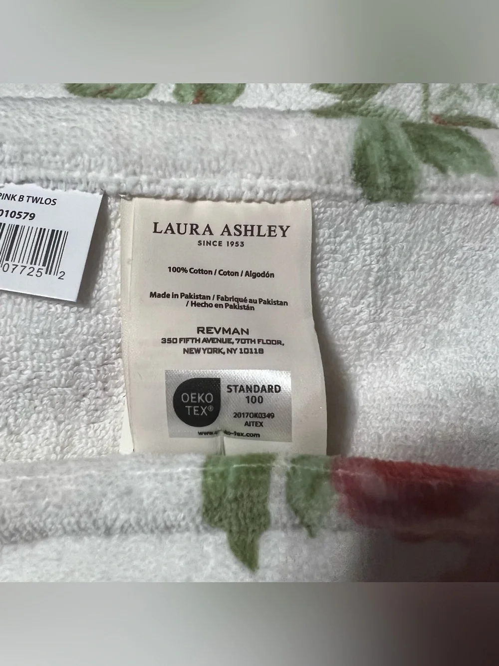 5 pc Laura Ashley Lisalee Pink Floral Rose Bath Towel Set - NWT 🌸