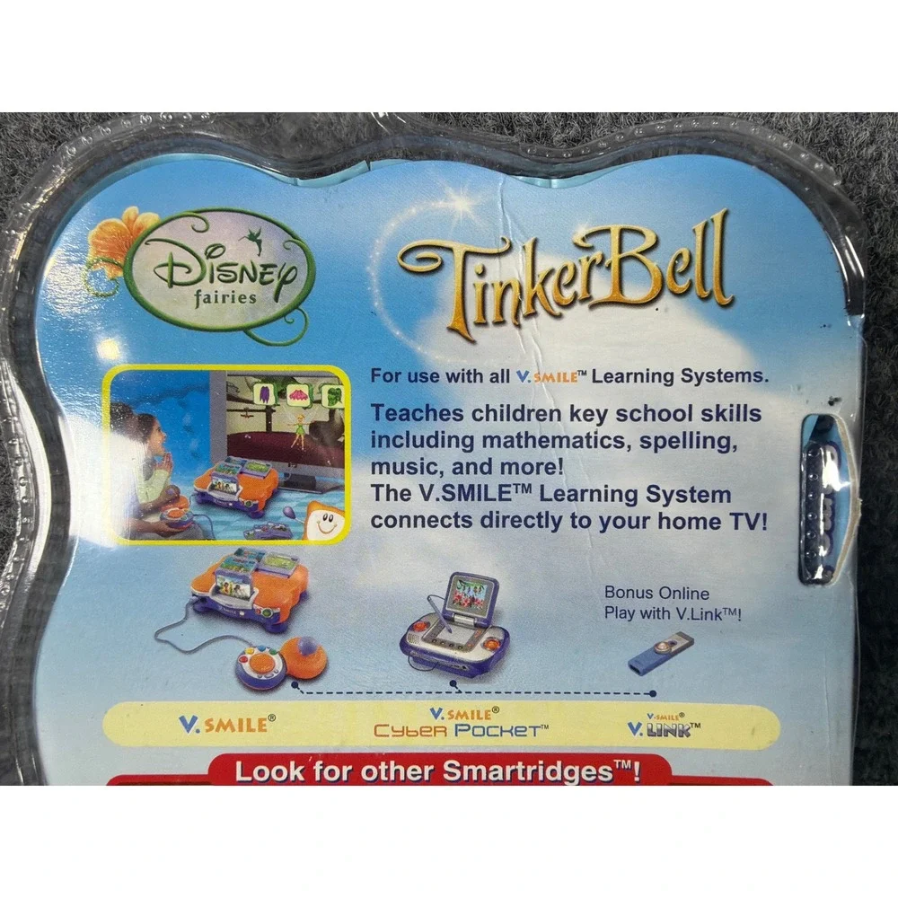 Vtech V.Smile Smartridge Disney Fairies Tinker Bell New Sealed